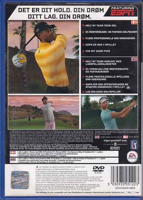 Tiger Woods PGA Tour 07 - PS2 (B Grade) (Genbrug)